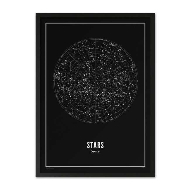 WIJCK. Stars - Black 30 x 40cm