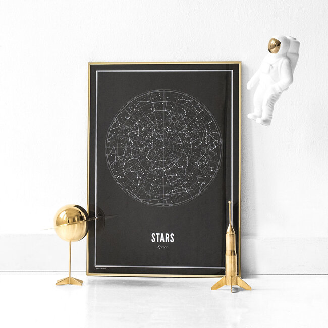 WIJCK. Stars - Black 30 x 40cm