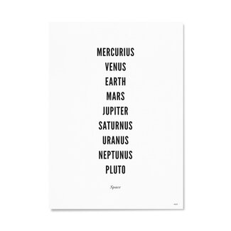 WIJCK. Planets - White 30 x 40cm