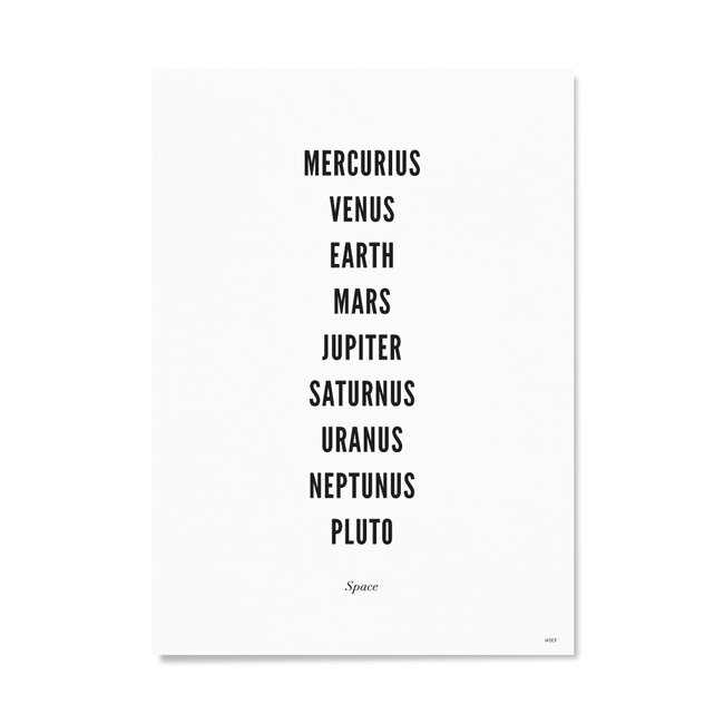 WIJCK. Planets - White 30 x 40cm