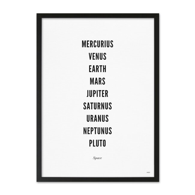 WIJCK. Planets - White 30 x 40cm