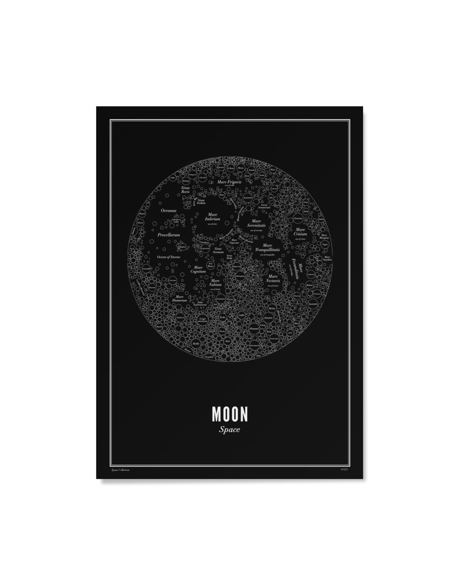 WIJCK. Moon - Black 30 x 40cm