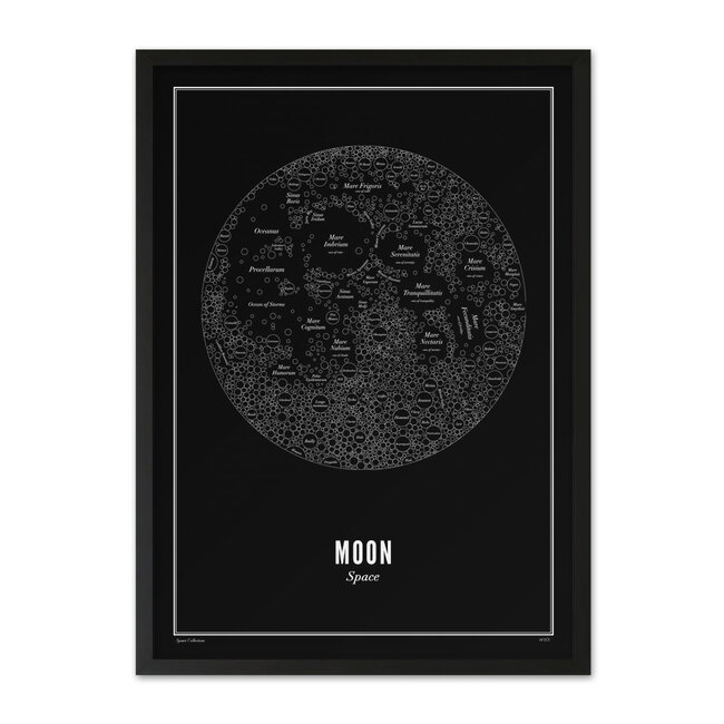 WIJCK. Moon - Black 30 x 40cm