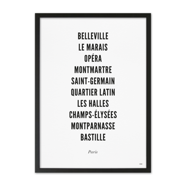 WIJCK. Paris - City Typo 30 x 40cm