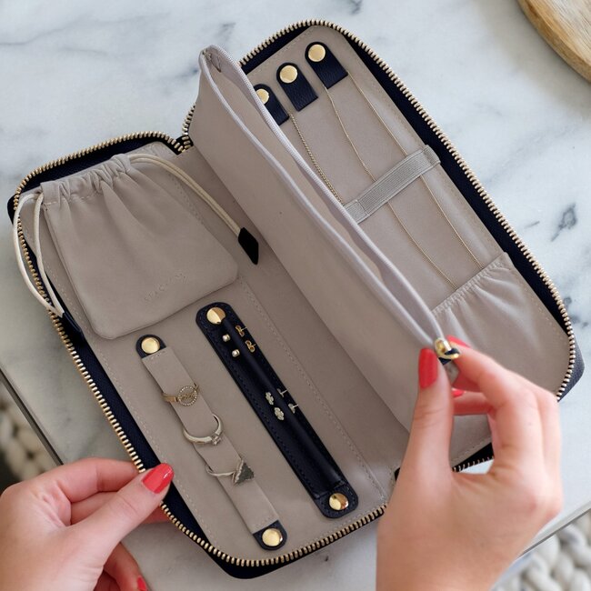 Stackers Navy - Jewellery Roll
