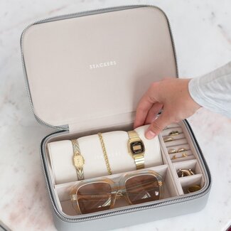 Stackers Pebble Grey - Travelbox - Square