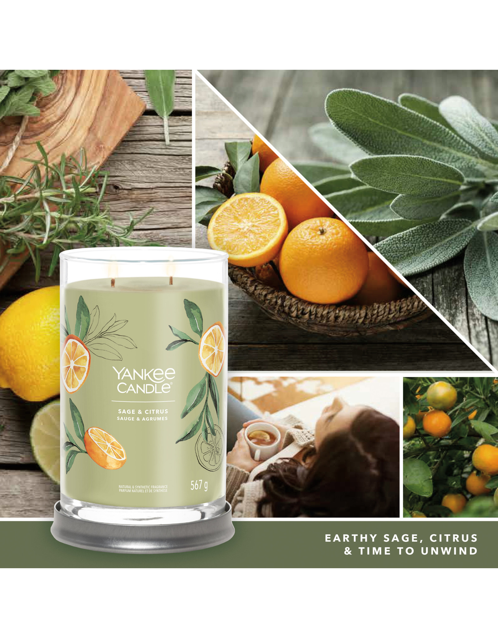 Yankee Candle Sage & Citrus - Signature Large Tumbler