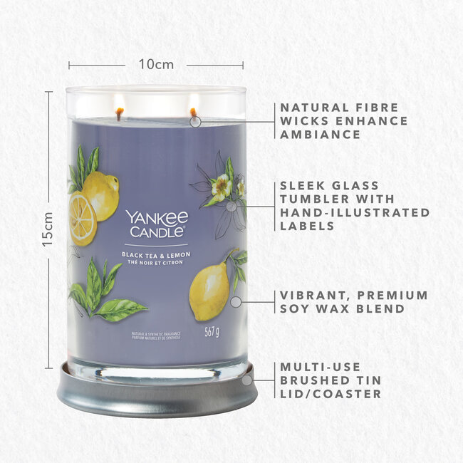 Yankee Candle Black Tea & Lemon - Signature Large Tumbler