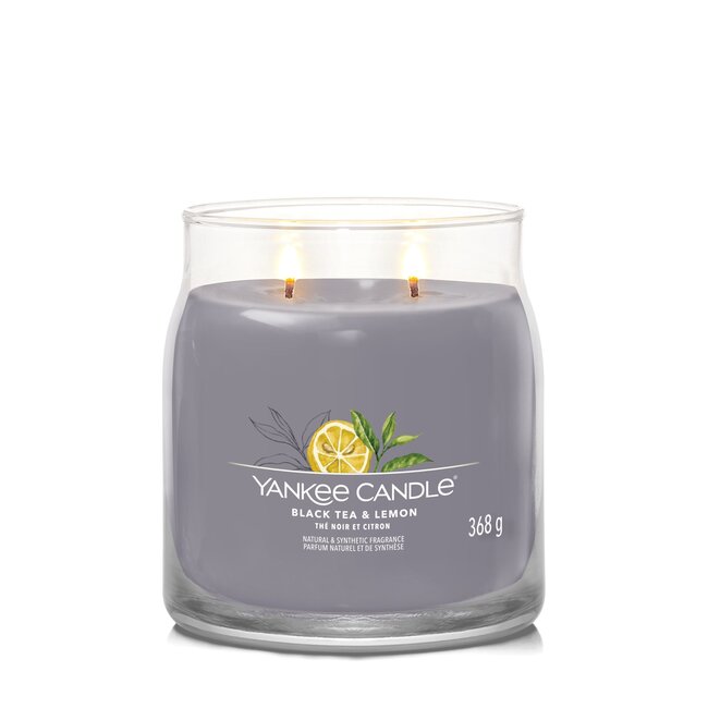 Yankee Candle Black Tea & Lemon - Signature Medium Jar
