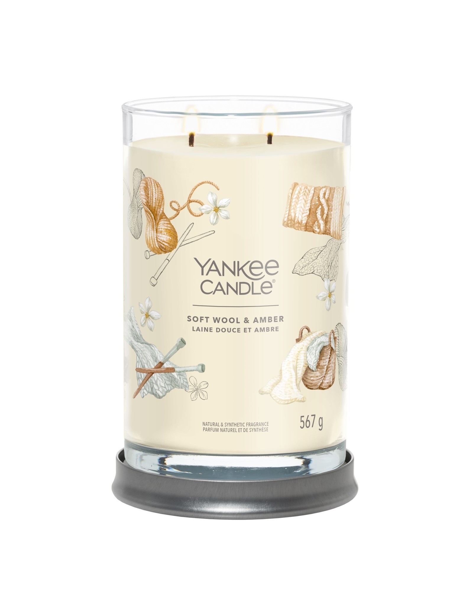 Yankee Candle Soft Wool and Amber Signature Large Tumbler Candle