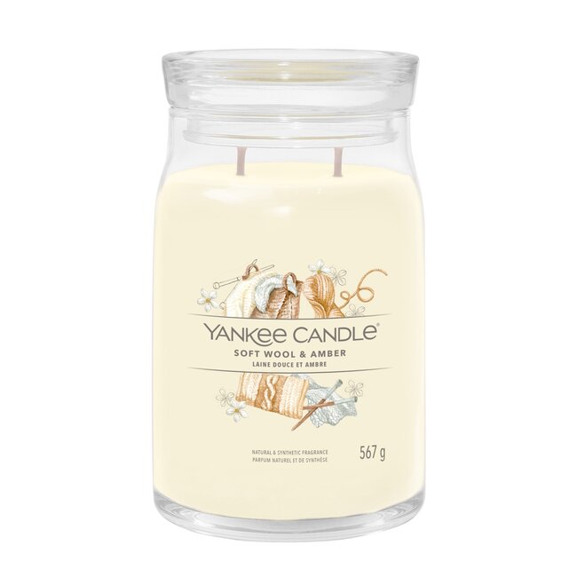 Yankee Candle Soft Wool & Amber - Signature Large Jar