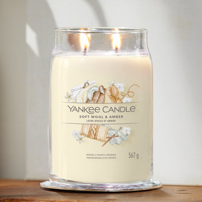 Yankee Candle Soft Wool & Amber - Signature Large Jar