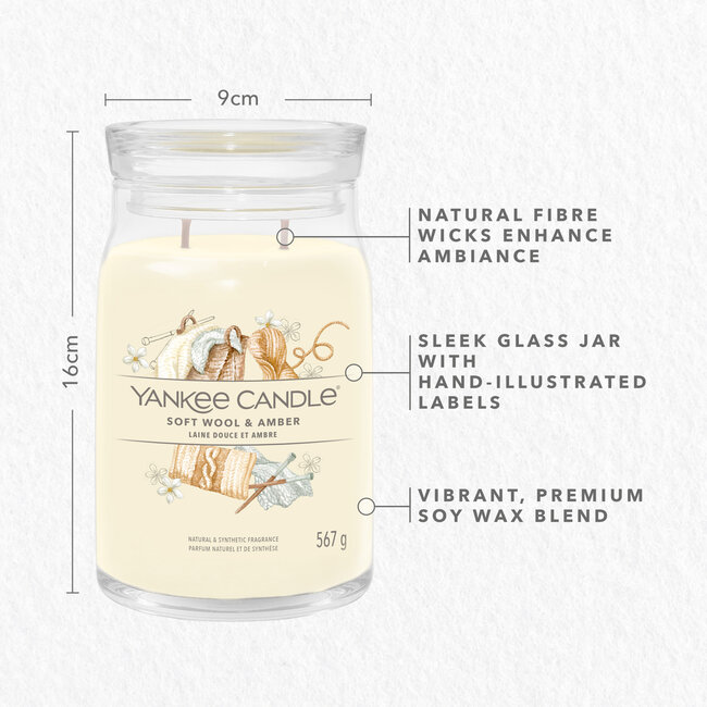 Yankee Candle Soft Wool & Amber - Signature Large Jar