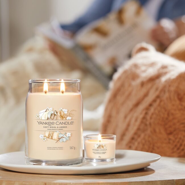 Yankee Candle Soft Wool & Amber - Signature Large Jar