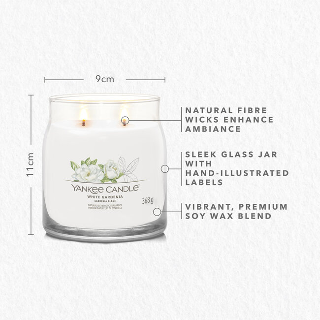 Yankee Candle White Gardenia - Signature Medium Jar