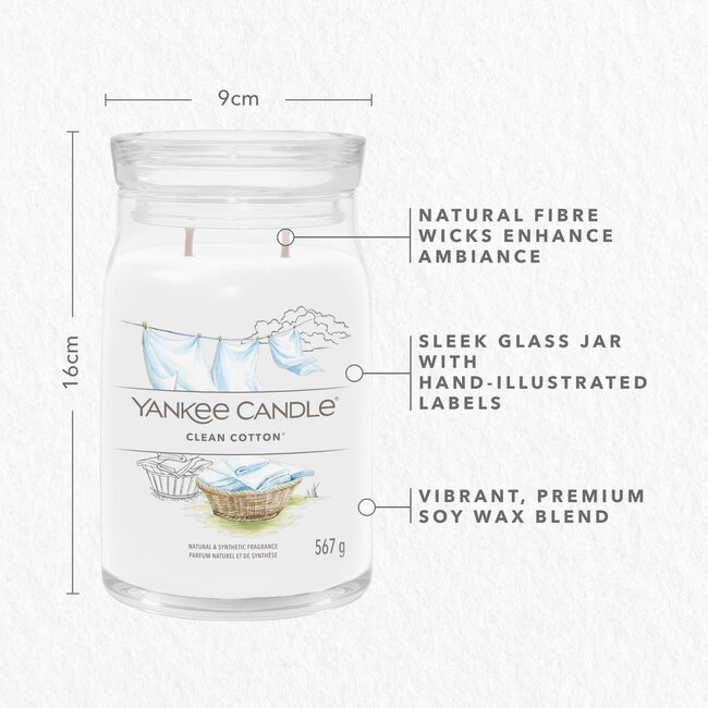 Yankee Candle Clean Cotton - Signature Large Jar