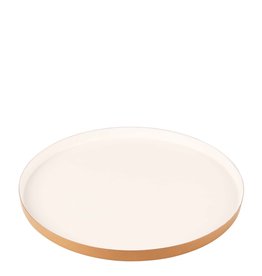 Plateau - Rond Goud/Wit Klein