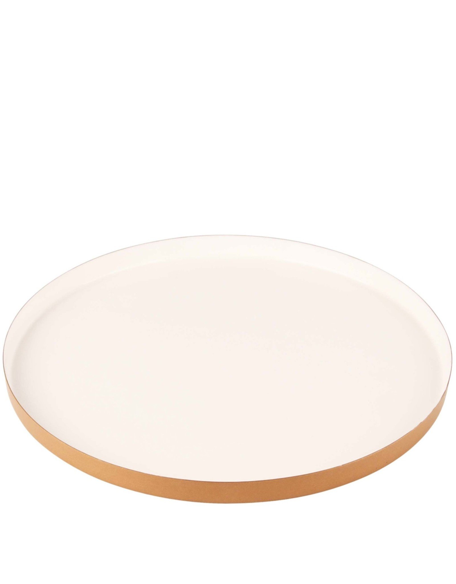 Plateau - Rond Goud/Wit