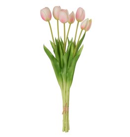 J-Line Boeket - Tulpen 7stuks - Roze Large