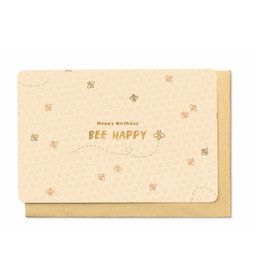 Enfant Terrible Wenskaart - Happy Birthday, Bee Happy