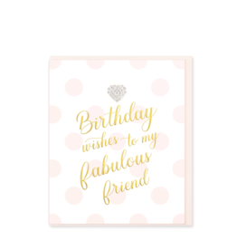 Hearts Design Wenskaart - Happy Birthday Fabulous Friend