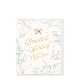 Hearts Design Wenskaart - Beautiful Wedding Wishes