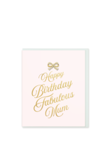 Hearts Design Happy Birthday, Fabulous Mum