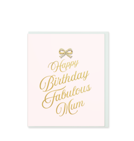 Hearts Design Happy Birthday, Fabulous Mum