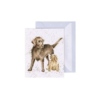 Wrendale Mini Wenskaart - Puppy Love