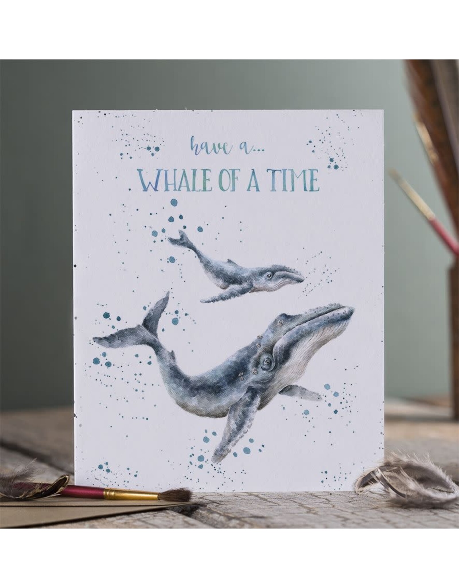 Wrendale Wenskaart - Have a Whale of time