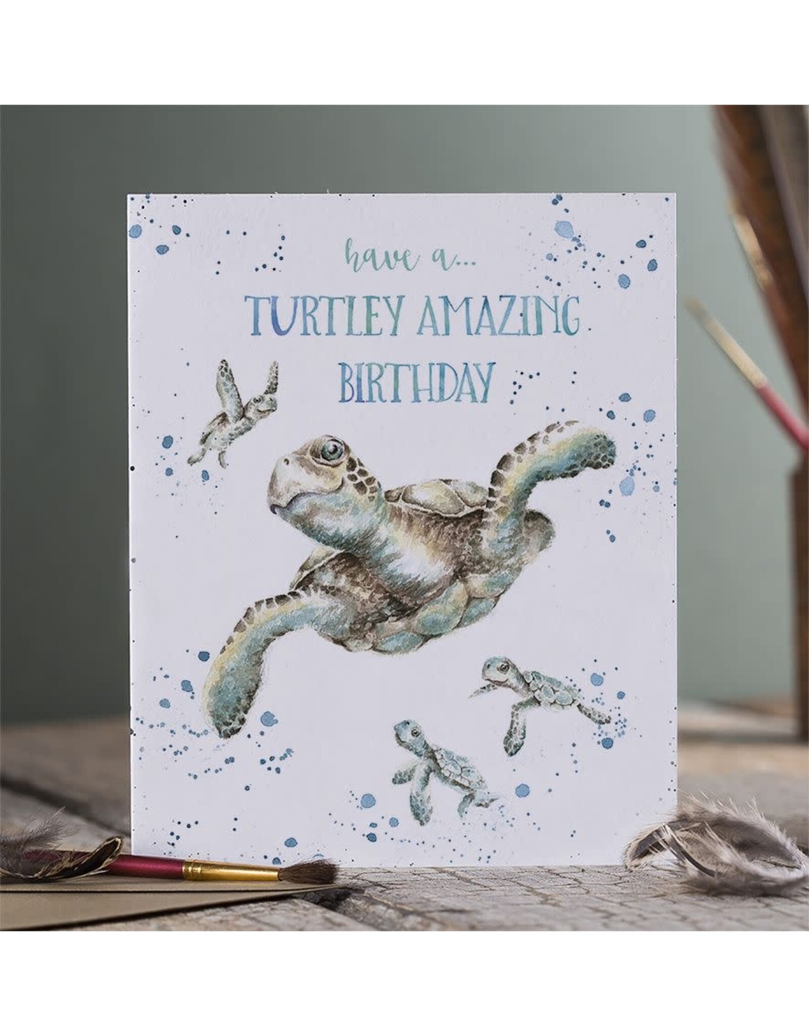 Wrendale Wenskaart - Have a Turtley amazing Birthday