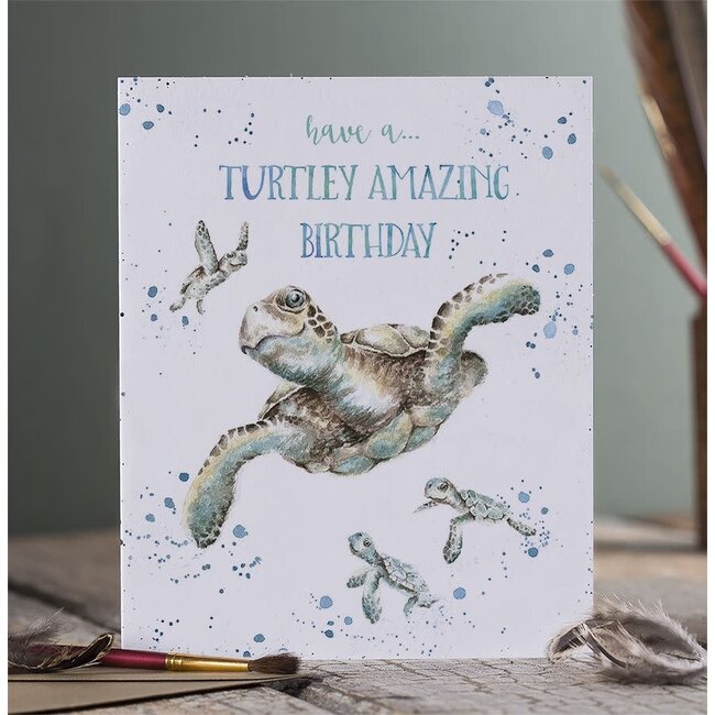 Wrendale Wenskaart - Have a Turtley amazing Birthday