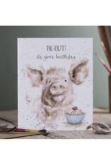 Wrendale Wenskaart - Pig out! It's your Birthday