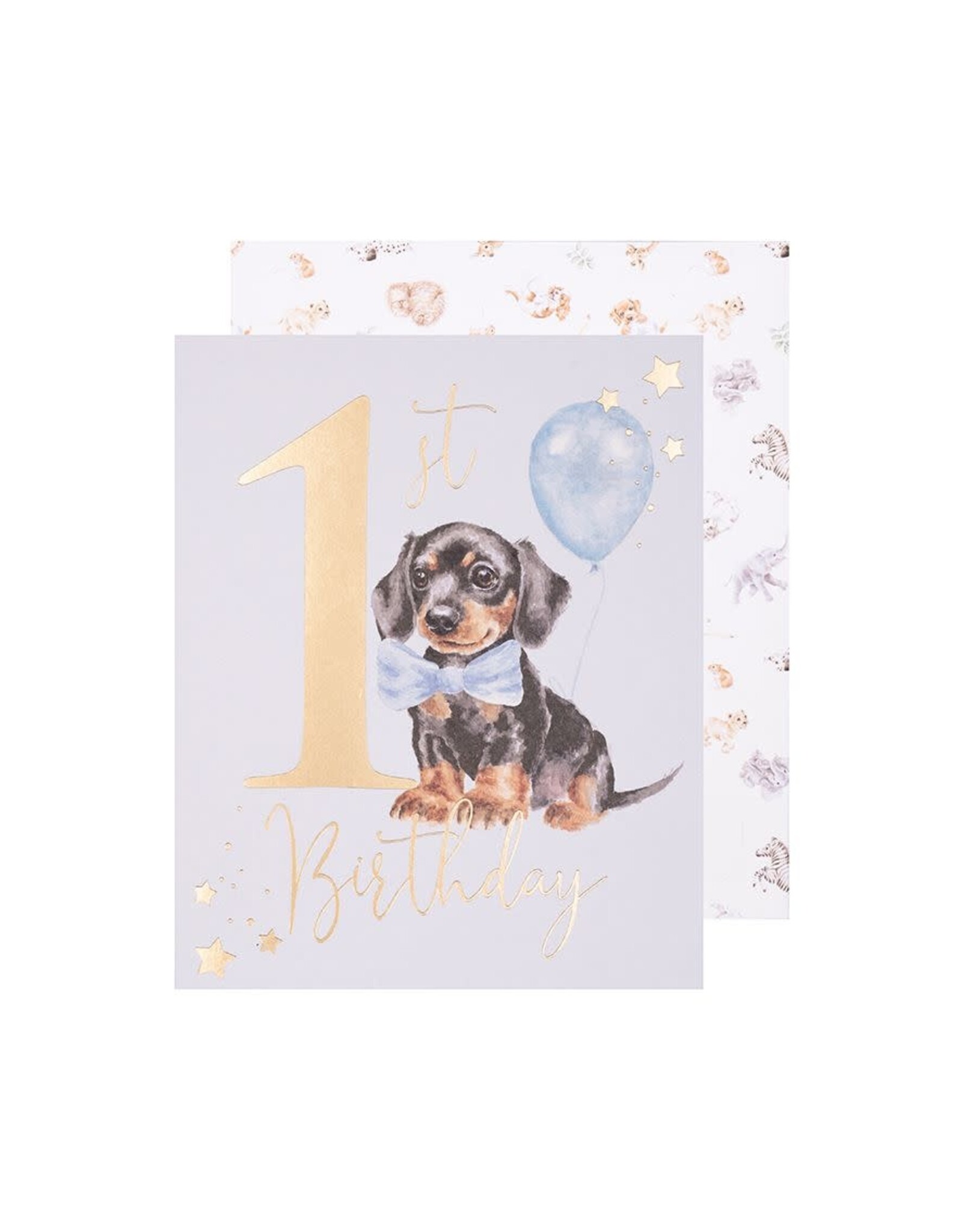 Wrendale Wenskaart - A Pawsome Day - 1st Birthday (Boy)