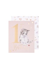 Wrendale Wenskaart -  A Purrfect Day - 1st Birthday (Girl)