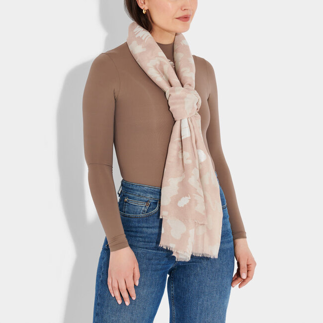 Katie Loxton Sjaal - Large Leopard Pink