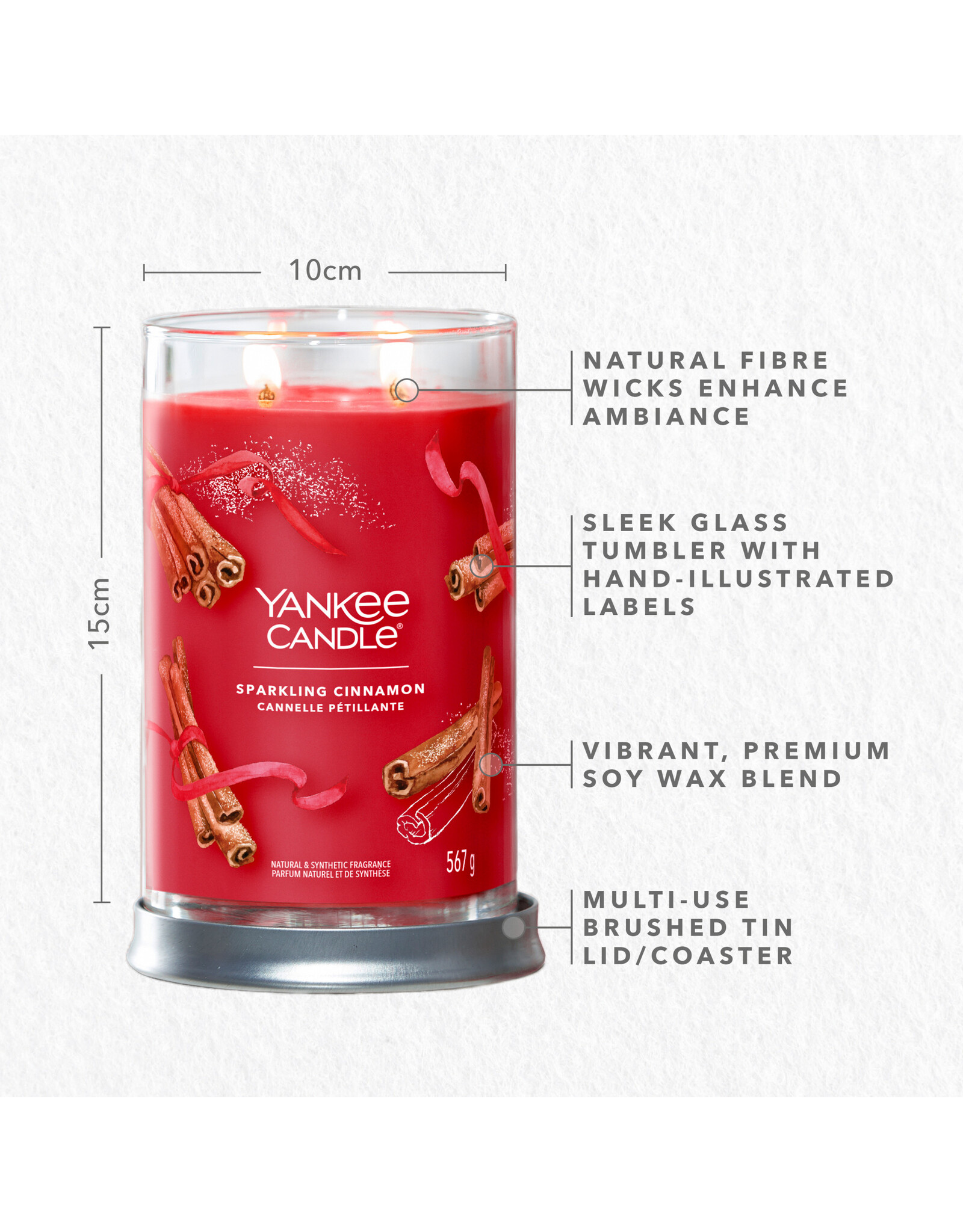 Yankee Candle Sparkling Cinnamon - Signature Large Tumbler