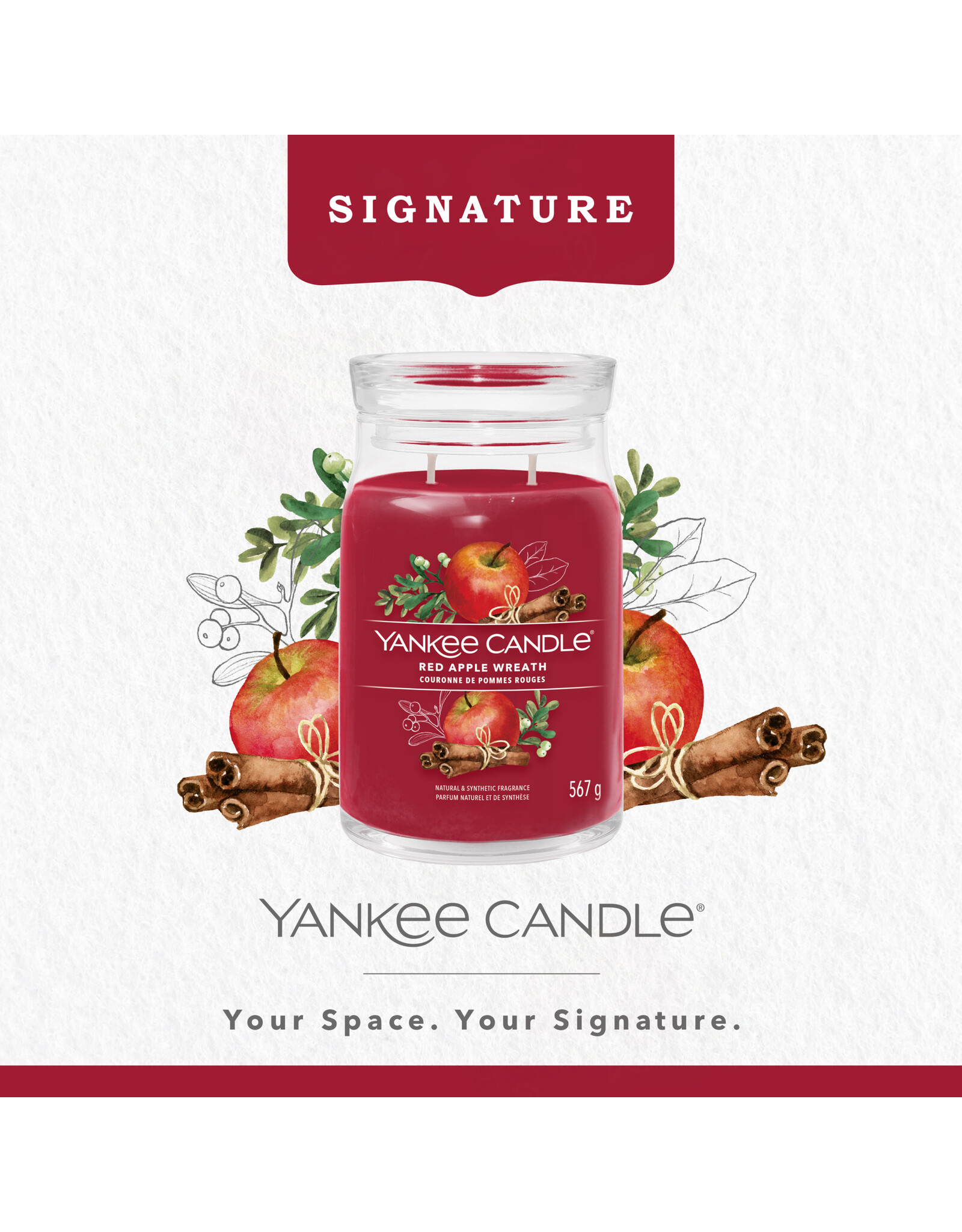 Yankee Candle Red Apple Wreath - Signature Large Jar