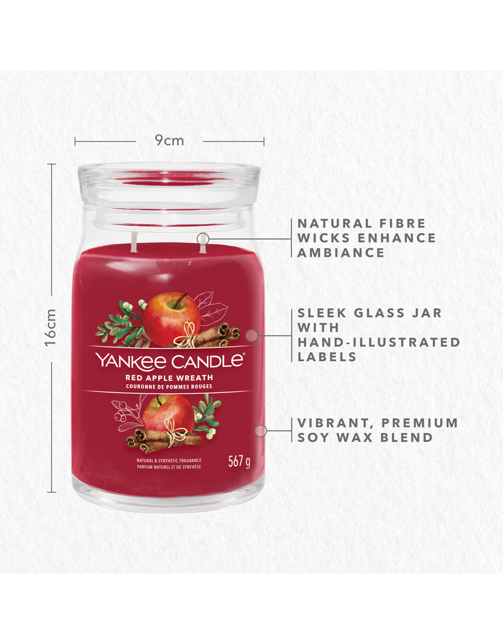 Yankee Candle Red Apple Wreath - Signature Large Jar