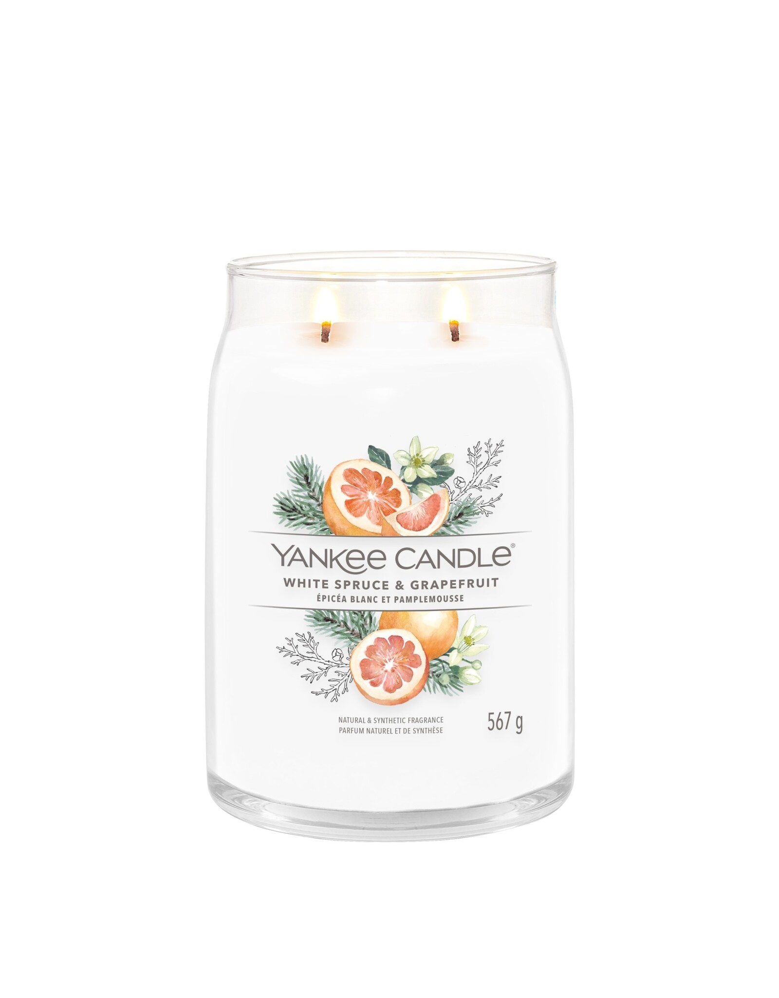 Yankee Candle White Spruce & Grapefruit - Signature Large Jar