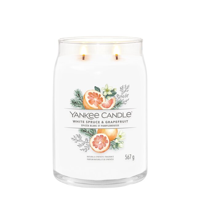 Yankee Candle White Spruce & Grapefruit - Signature Large Jar