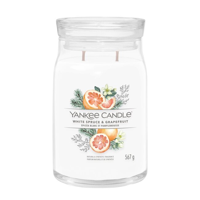Yankee Candle White Spruce & Grapefruit - Signature Large Jar