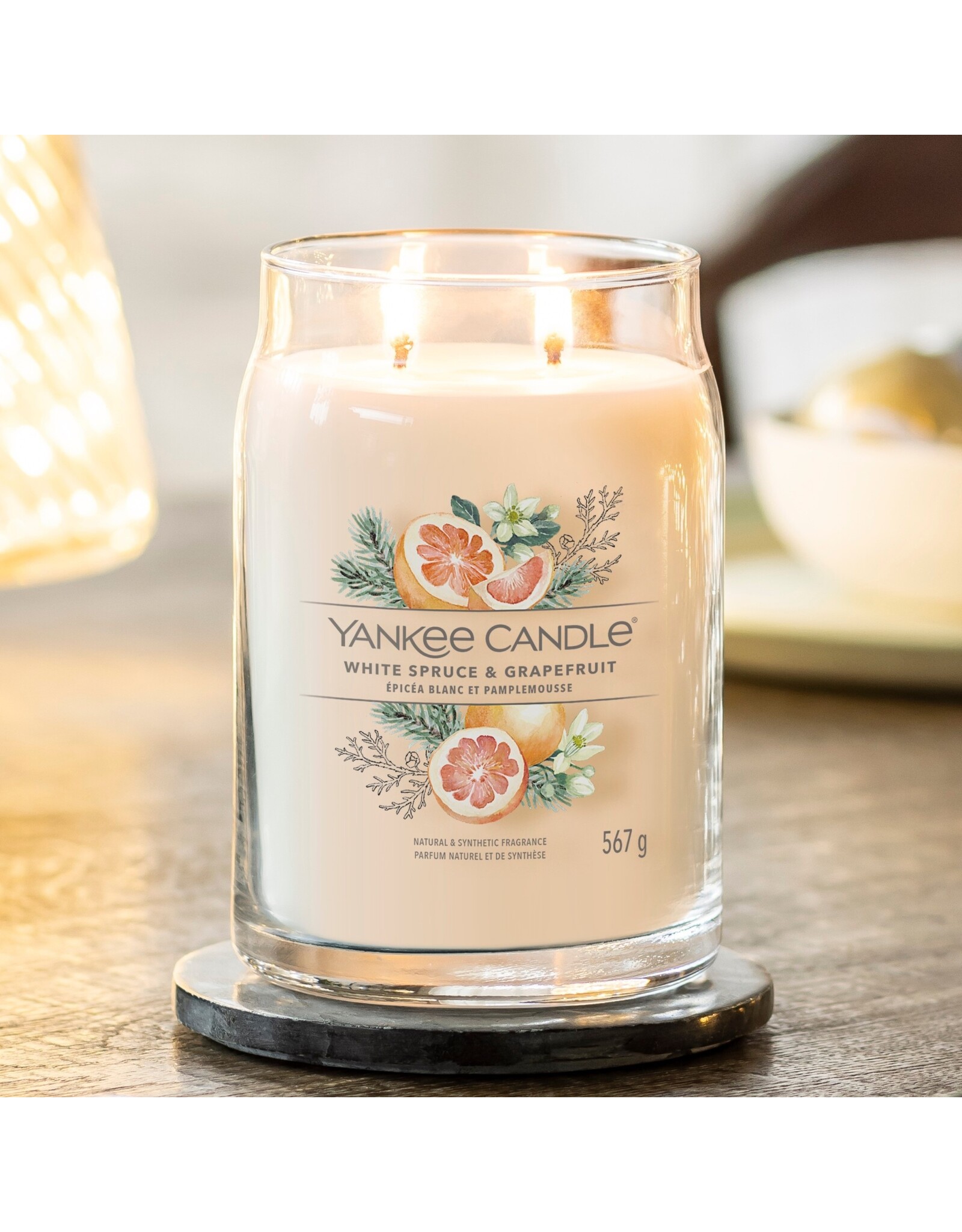 Yankee Candle White Spruce & Grapefruit - Signature Large Jar