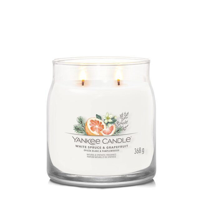 Yankee Candle White Spruce & Grapefruit  - Signature Medium Jar