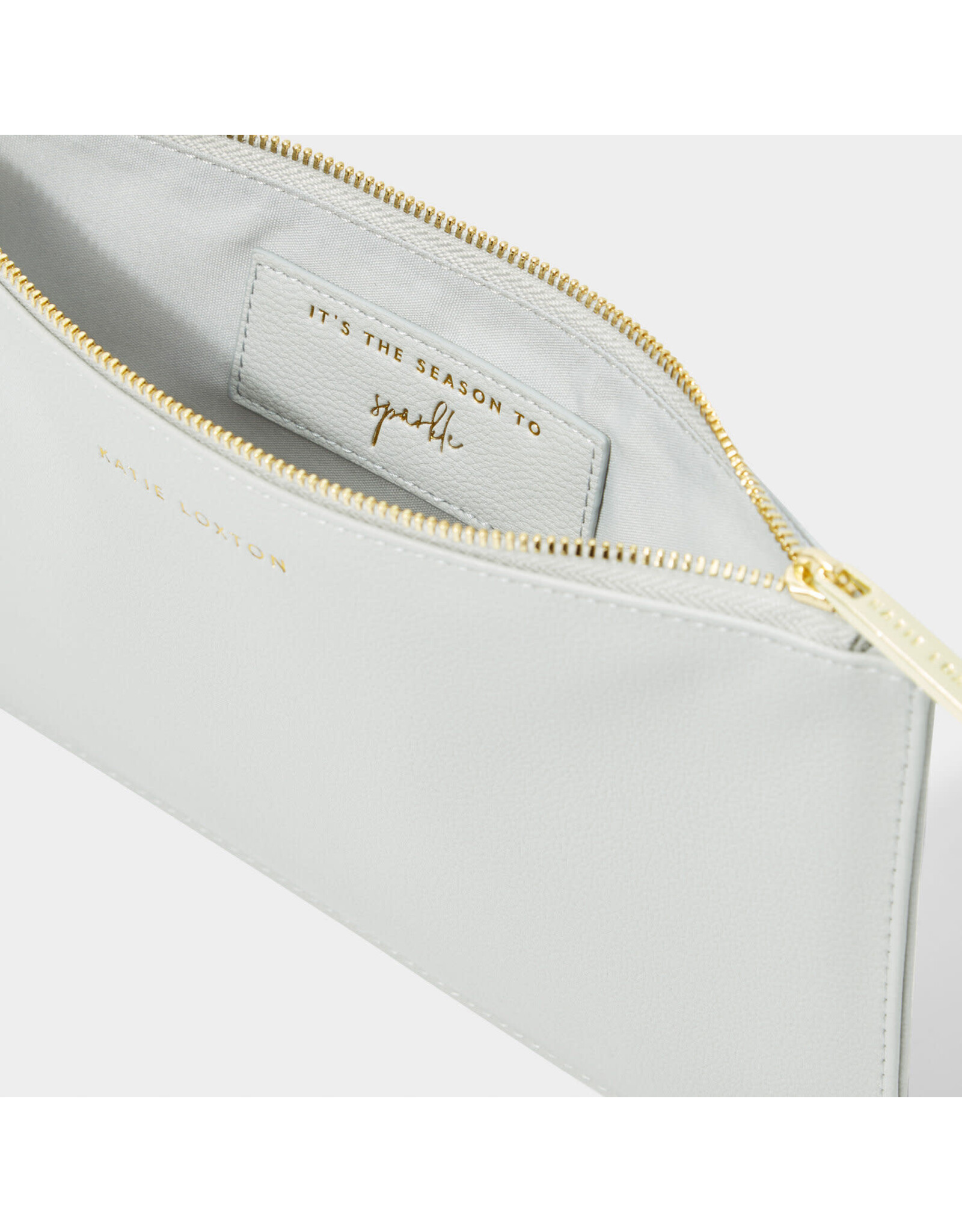 Katie Loxton Pochette Slim - It's the Season to Sparkle - Cool Grey