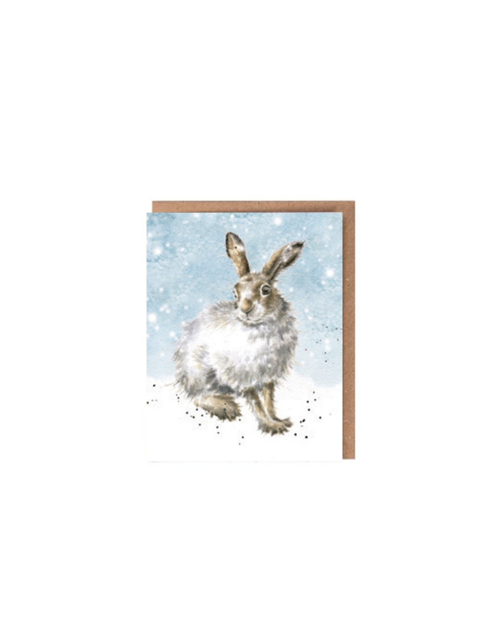 Wrendale Mini Wenskaart - Winter Hare