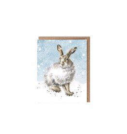 Wrendale Mini Wenskaart - Winter Hare