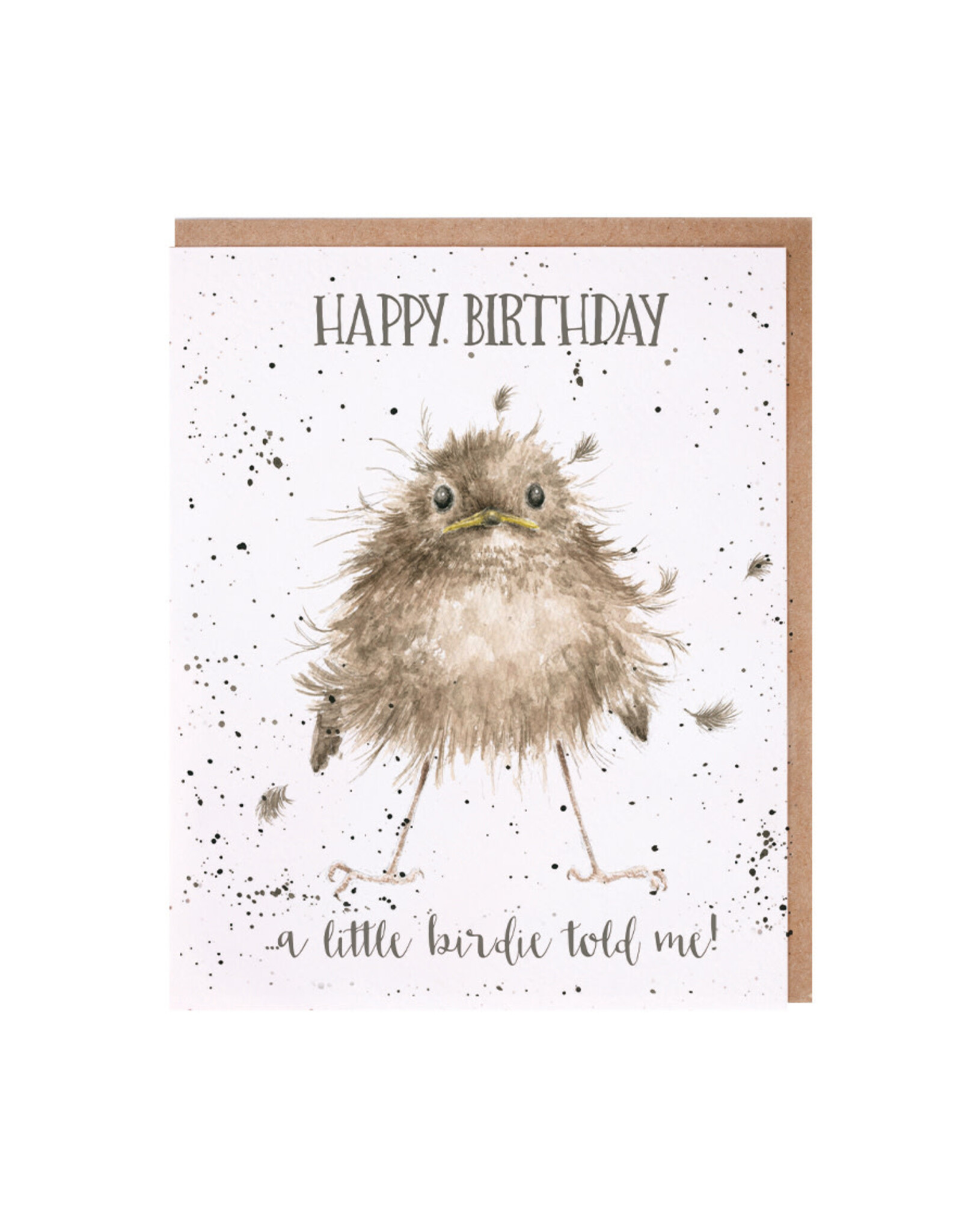 Wrendale Wenskaart - Happy Birthday - A little Bird told me