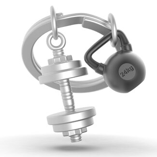 Metalmorphose Sleutelhanger - Dumbbell