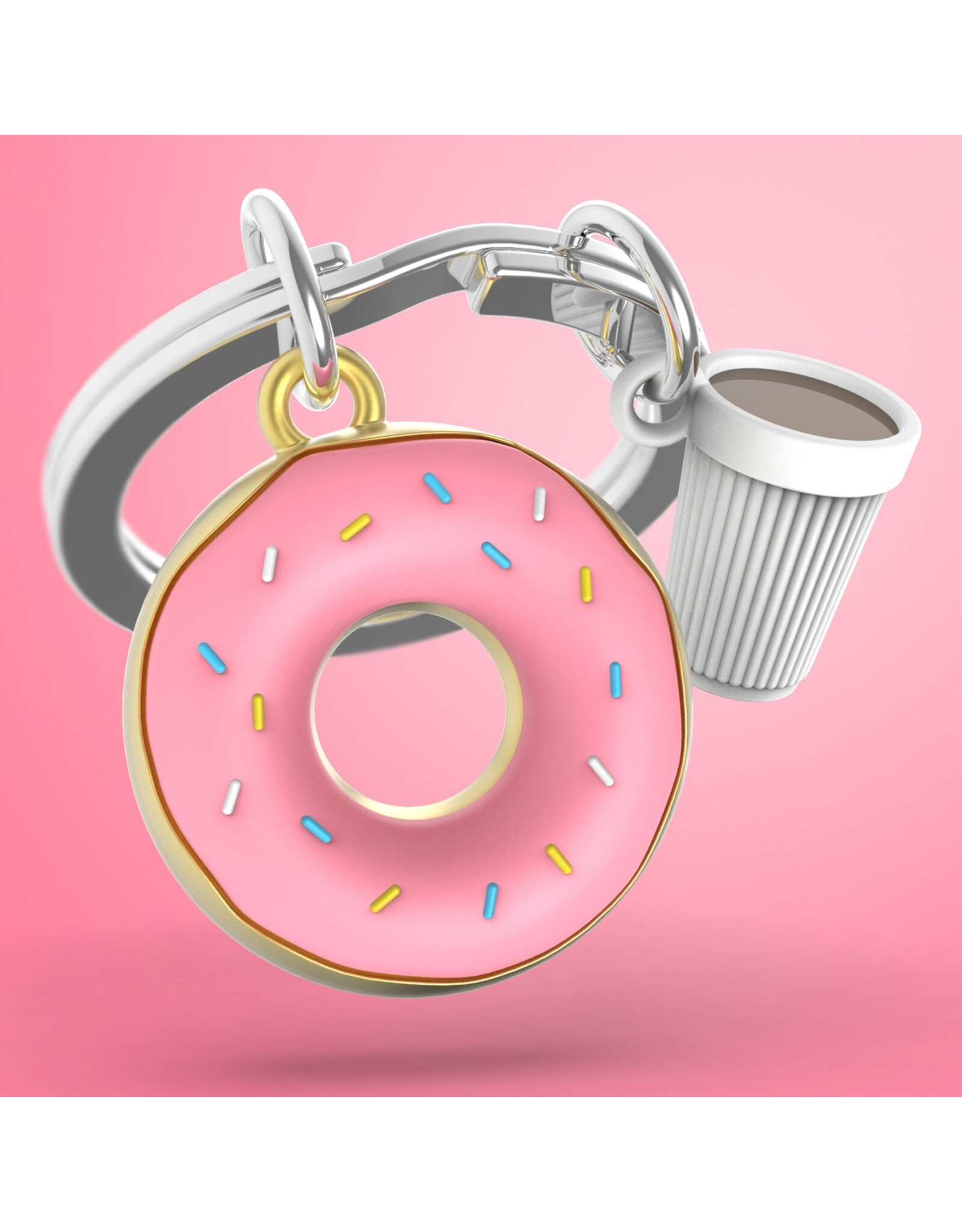 Metalmorphose Sleutelhanger - Pink Donut